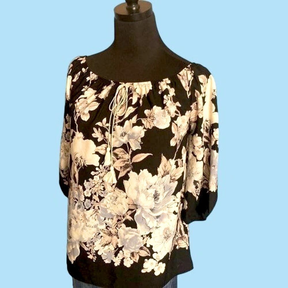 i.Joah Silky Floral Blouse, Size Small